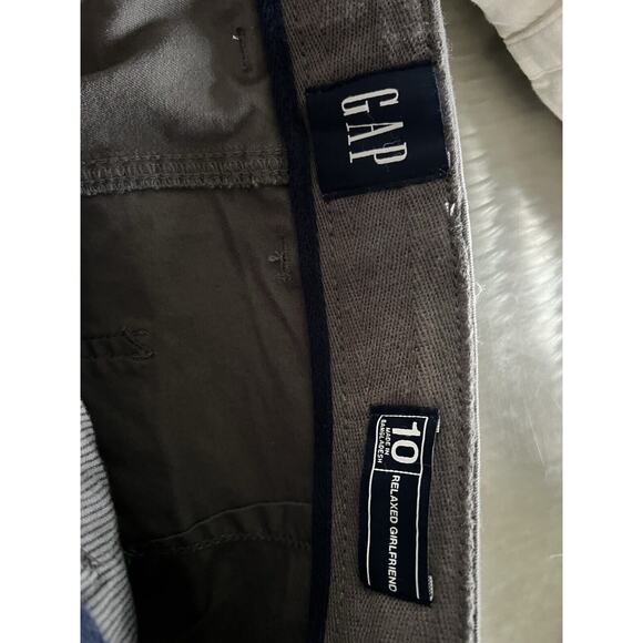Gap Dark Grey Relaxed Girlfriend Fit Khakis Size 10 - Picture 3 of 4